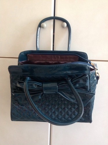 Borsa fiocco bow teal ottanio