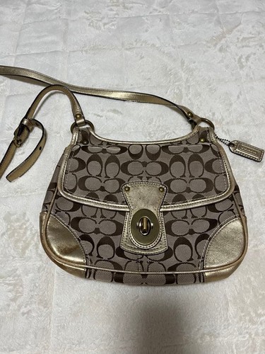 Borsa tracolla coach marrone - borsa,