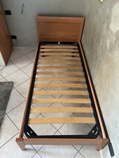 Letto singolo 80x200 in legno e acciaio con doghe