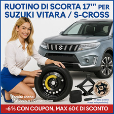 Ruotino Suzuki Vitara S-Cross 17" DOT 2025 + Cric ✅+ Contenitore (o Astuccio)