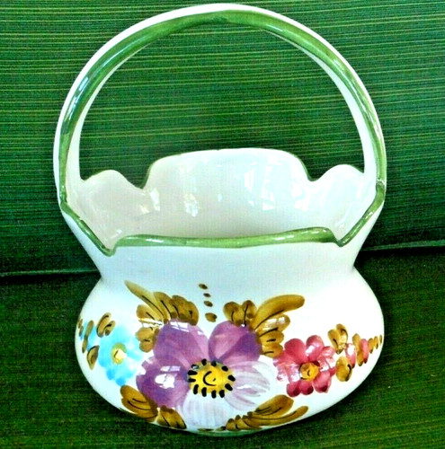 Cesto fiorito ceramica - in,