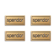 Distintivi logo metallo personalizzato altoparlante Spendor 28 mm (1,1") X 14 mm (0,55") ORO