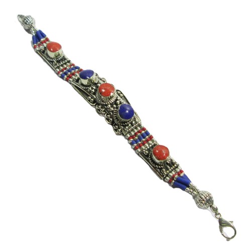 Bracciale corallo lapislazzuli - bracciale,