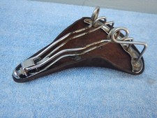 Sella bici da strada in pelle Brooks B72 vintage USATA molla cinghia marrone passanti