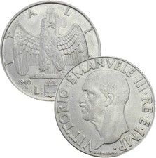 ITALIA ITALY 1 Lira 1939-1942