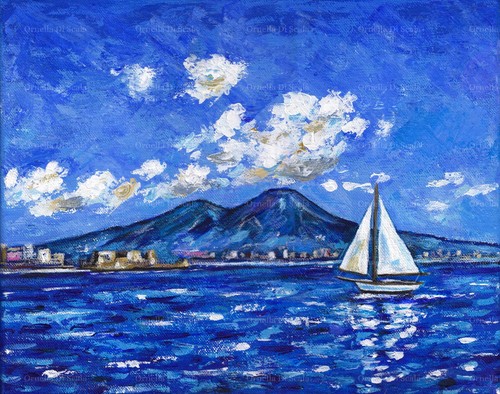 Dipinto golfo napoli - golfo,