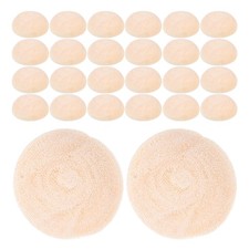  100 pezzi di perline non finite perline di legno mezze sfere di legno naturali