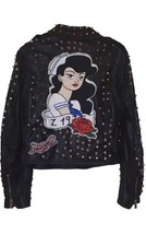 Giacca biker pelle nera ZARA