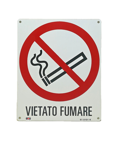 Cartello vietato fumare in - cartello,