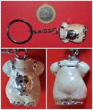 Portachiavi TUTINA NEONATO BEBÈ ciondolo ORSETTO pendaglio Borsa Zaino SMALTO