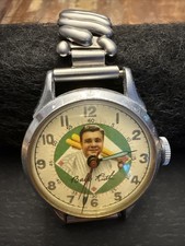 Orologio da polso vintage Babe Ruth EXACTA TIME anni '40 originale antico carica funzionante