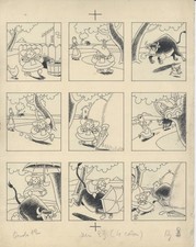 Raoul Verdini Tavola  "La vispa teresa" Firmata anni '40 x giornale IL BALILLA