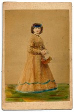 CDV Firenze Costumi Donna con cestino Foto originale albumina 1870c S1210