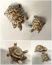 COPPIA TARTARUGHE PORCELLANA Wade FIGURINE ENGLAND TORTOISE TURTLE VINTAGE '900
