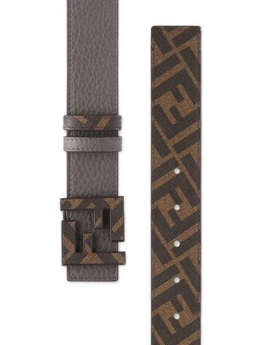 New fendi gray leather - new, ff