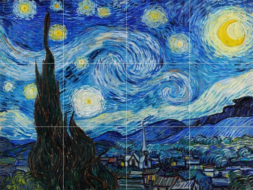 Pannello ceramica mosaico - , di