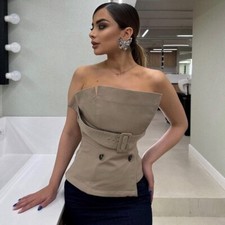 ZARA Garbardine Bustier