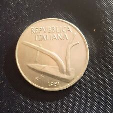 MONETA RARA da 10 Lire del 1981 in perfetto stato della Repubblica Italiana