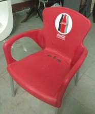 4 Sedie Set da Giardino in Plastica Poltrona Polipropilene Rosso Esterno Bar 