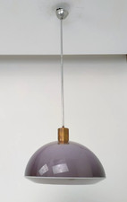 Lampadario Perspex Plexiglass Martinelli Stillux anni'60 Viola Bianco d=43cm-66Q