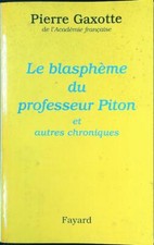 LE BLASPHEME DU PROFESSEUR