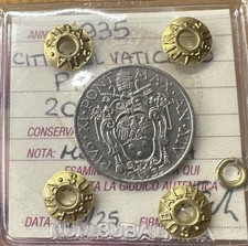 MONETA CITTA' DEL VATICANO PIO XI 20 CENT 1935 MOLTO RARA sigillata SPL+