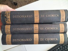 Libro Anni '50 Dizionario di Chimica Dott. Michele Giua in 3 Volumi