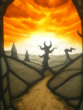 Poster stile vetro colorato