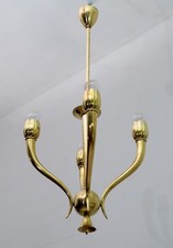 Lampadario Art Déco in ottone
