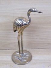 vecchio SOPRAMMOBILE GRU IN METALLO colore dorato airone fenicottero uccello