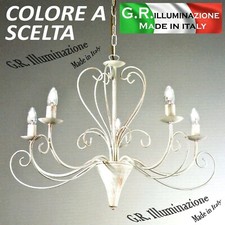 LAMPADARIO IN FERRO BATTUTO 5