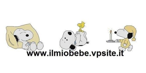 Schema punto croce snoopy - schema,