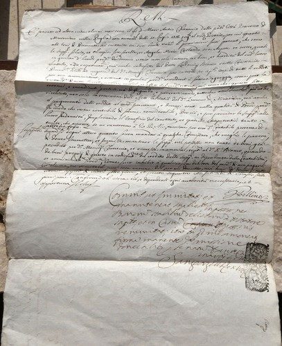 1718 manoscritto testamento - manoscritto,