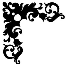 Adesivo decalcomania vinile bordo floreale fiore per porta a parete specchio salotto casa laptop