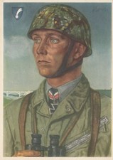 Cartolina antica Fallschirmjager, Major Koch, Eben Emael 1940  (Willrich)