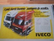 advertising Pubblicità 1987 IVECO TURBOSTAR TURBO STAR 360 CV - 420 CV