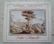 Etichetta da Collezione Originale Vino Vintage Vin Santo Poggio Torselli 