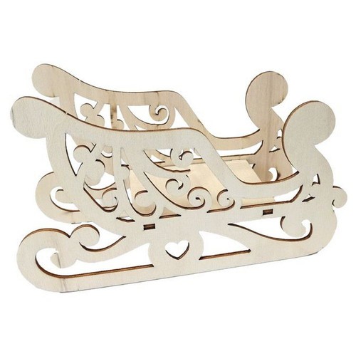 Slitta legno - slitta, 3d