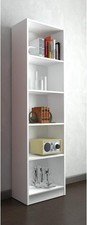 LIBRERIA SCAFFALE UFFICIO SALVASPAZIO CON 6 RIPIANI BIANCA CM 57X25X186 (50280)
