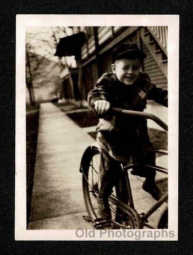 Happy little guy big bike - guy, on