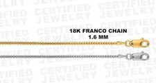 18K Gold or White Gold Franco
