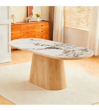 Tavolo ovale nordico fisso con - tavolo,