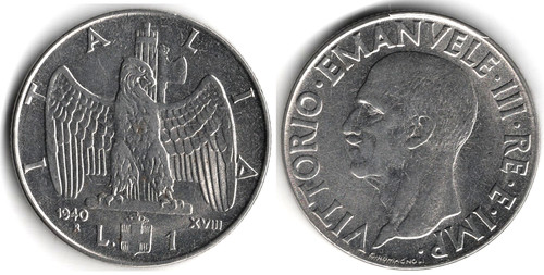 Italia lira 1940 amagnetica - 1,