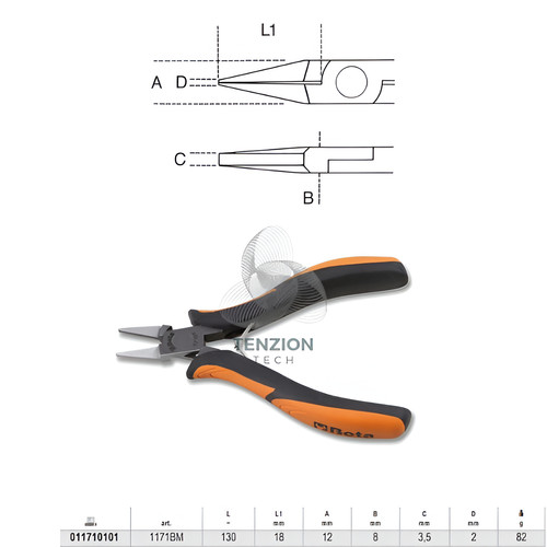 Pinza per elettronica becchi - per,