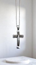Collana Uomo con Pendente Croce in Acciaio Inossidabile IDEA REGALO UOMO