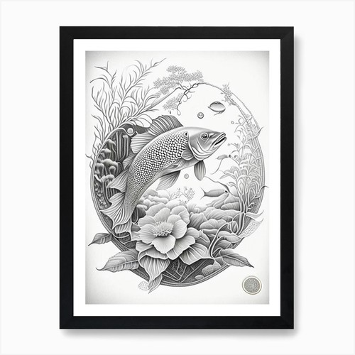 Quadro asagi koi fish haeckel - asagi,
