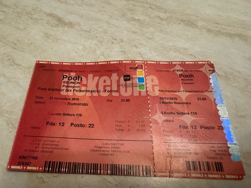 Biglietto ticket concerto dei