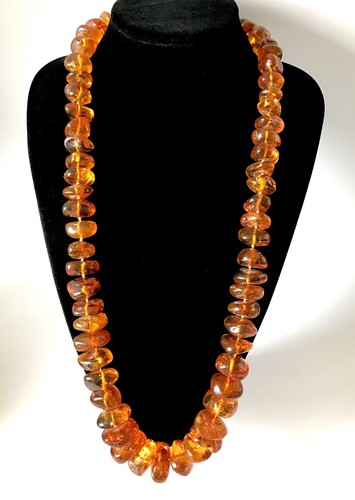 Antica collana ambra perline