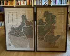 Curioni Carta Geologica delle Provincie Lombarde 1876 Hoepli. 2 Carte Associate