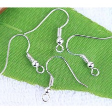 PAIA) PER ORECCHINI (50 100 MONACHELLE COLOR ARGENTO 20x19mm SENZA NICKEL dl